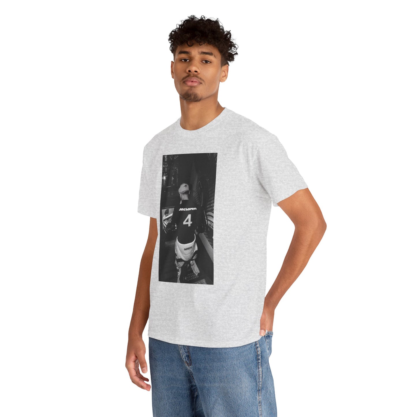 Retro Lando Norris Black and White F1 T-Shirt