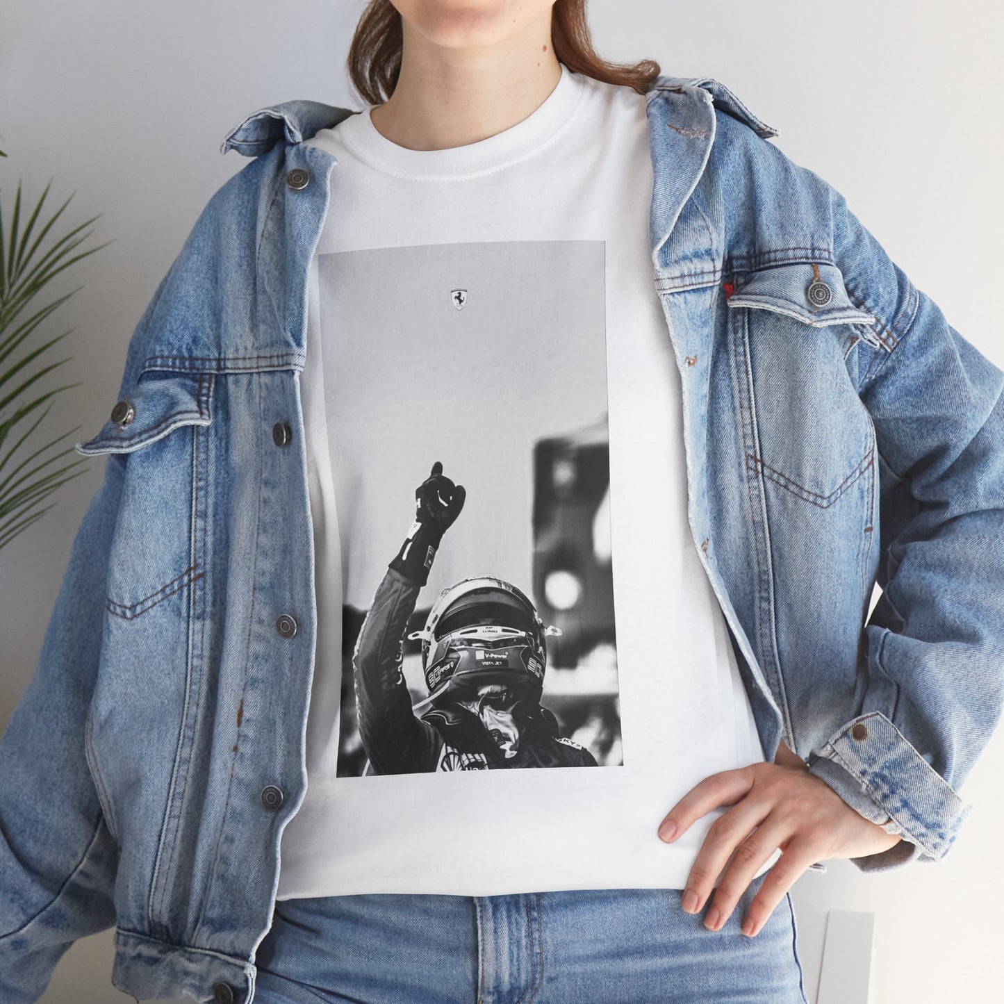 Black and White Charles Leclerc Tee